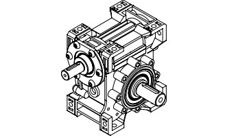艾思捷SJMRV063-50蝸輪減速機 單軸入 單向輸出軸
